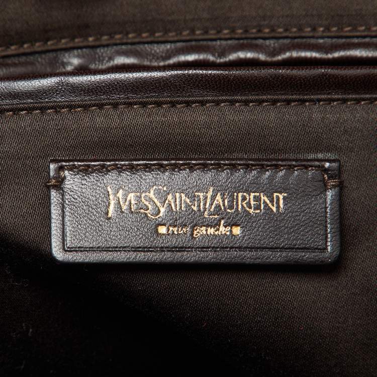 Pre Owned Yves Saint Laurent Red Patent Leather Downtown Tote