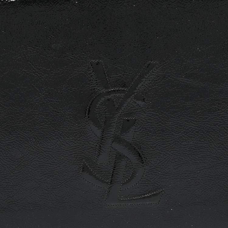 Pre Owned Yves Saint Laurent Black Patent Leather Belle De Jour Clutch