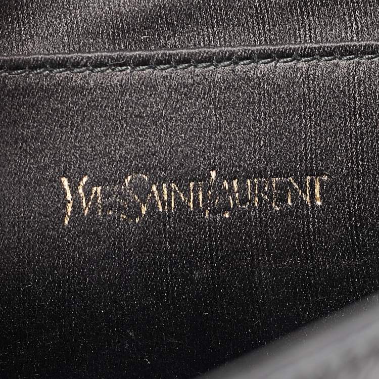 Pre Owned Yves Saint Laurent Black Patent Leather Belle De Jour Clutch
