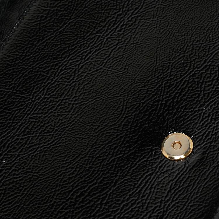 Pre Owned Yves Saint Laurent Black Patent Leather Belle De Jour Clutch