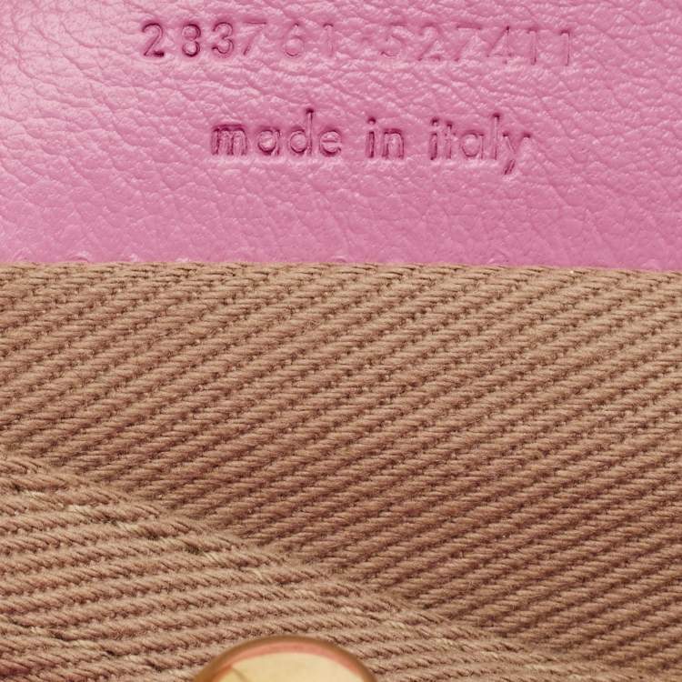 Pre Owned Yves Saint Laurent Pink/Beige Canvas and Leather Muse Two Top Handle Bag