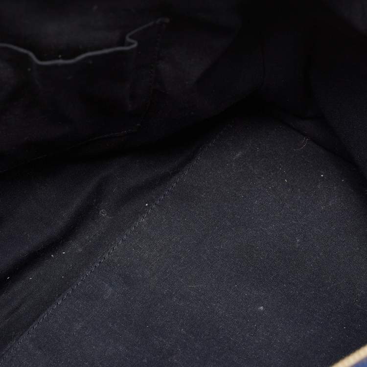 Pre Owned Saint Laurent Blue Leather Medium Cabas Chyc Tote