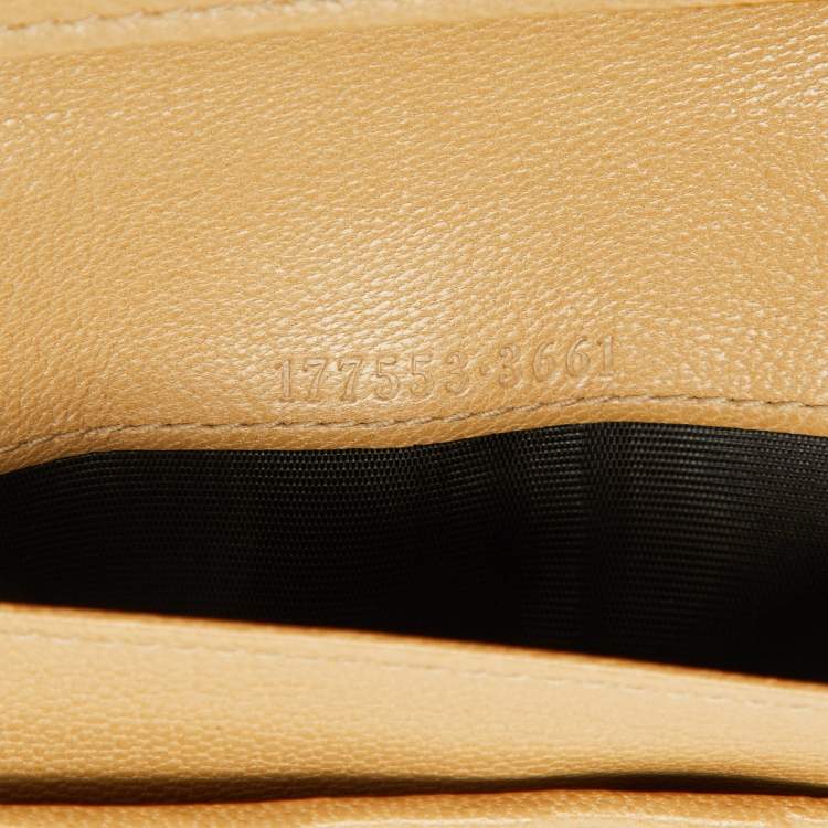 Pre Owned Yves Saint Laurent Beige Leather Belle De Jour Continental Wallet