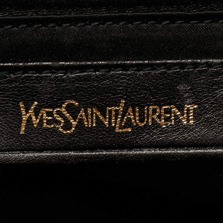 Pre Owned Yves Saint Laurent Metallic Leather Oversized Muse Satchel