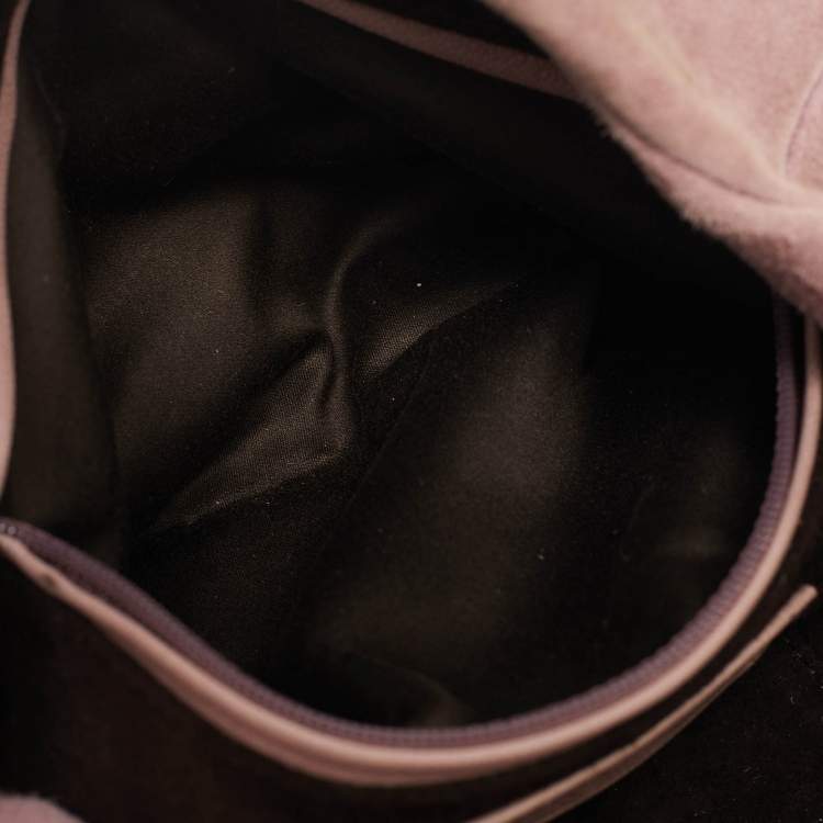 Pre Owned Yves Saint Laurent Old Rose Leather and Suede Nadia Hobo