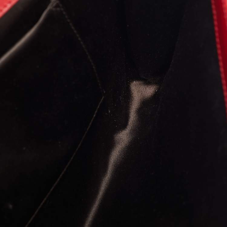 Pre Owned Yves Saint Laurent Red Patent Leather Belle De Jour Clutch