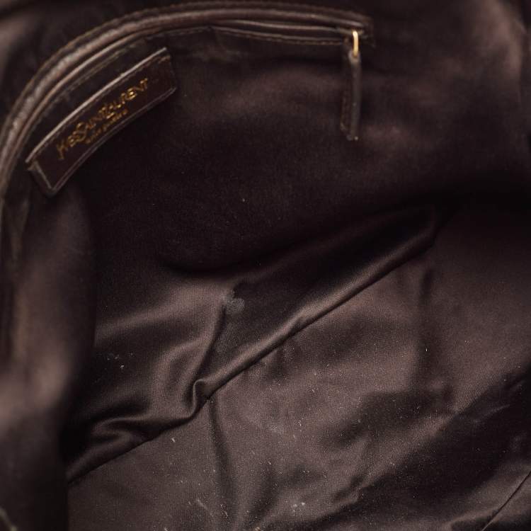 Pre Owned Yves Saint Laurent Off White Leather Medium Muse Satchel