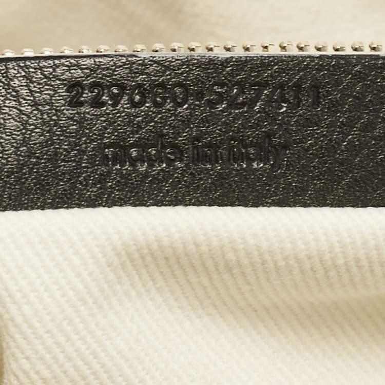 Pre Owned Yves Saint Laurent Black/White Leather and Fabric Muse Two Bag