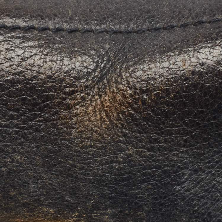 Pre Owned Yves Saint Laurent Tricolor Leather and Suede Large Muse Two Top Handle Bag