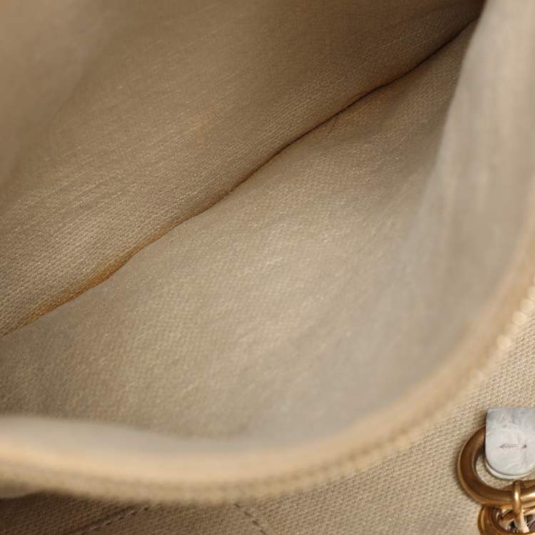 Pre Owned Yves Saint Laurent White Nubuck Croc Embossed Leather Capri Flap Shoulder Bag