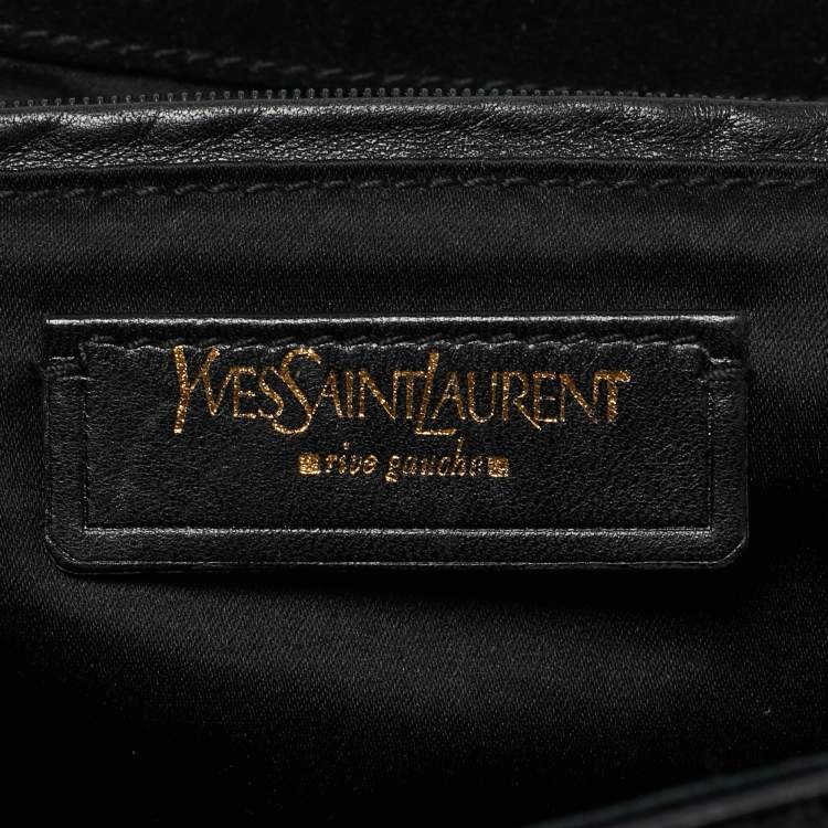 Pre Owned Yves Saint Laurent Black Patent Leather Large Downtown Tote