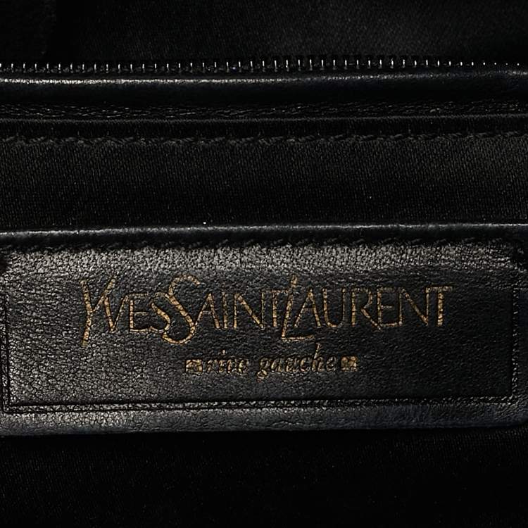 Pre Owned Yves Saint Laurent Black Suede and Leather La Boheme Hobo