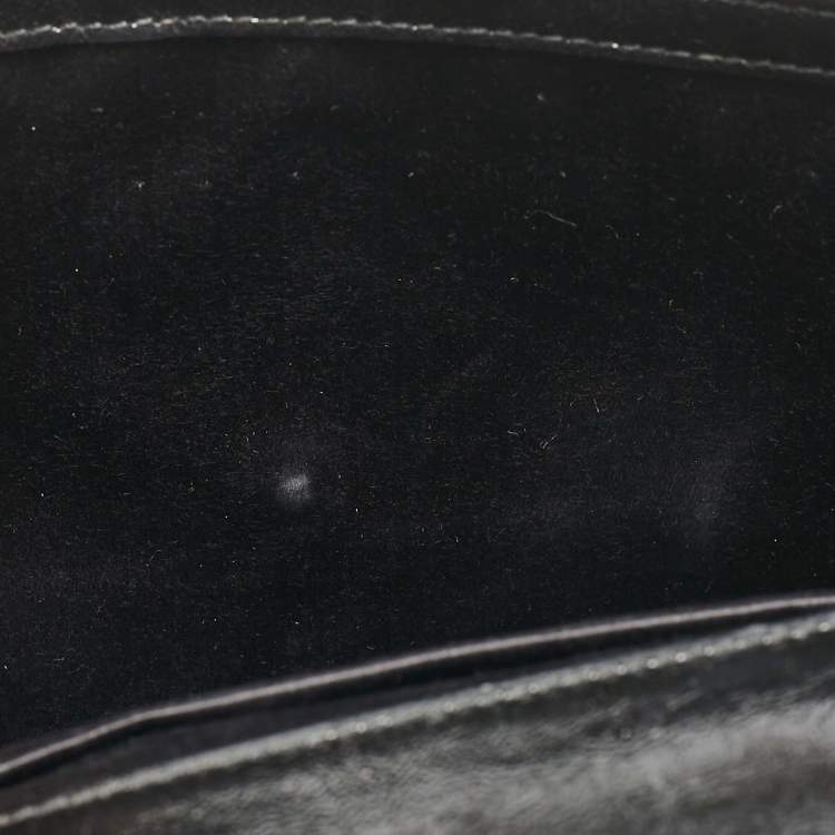 Pre Owned Yves Saint Laurent Black Patent Leather Belle De Jour Flap Clutch