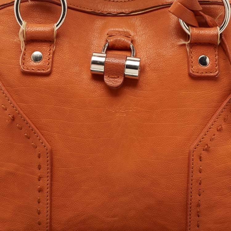 Pre Owned Yves Saint Laurent Brown Leather Large Muse Bag