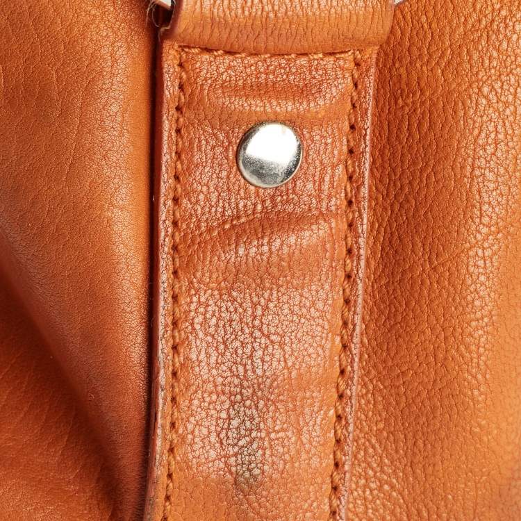 Pre Owned Yves Saint Laurent Brown Leather Large Muse Bag