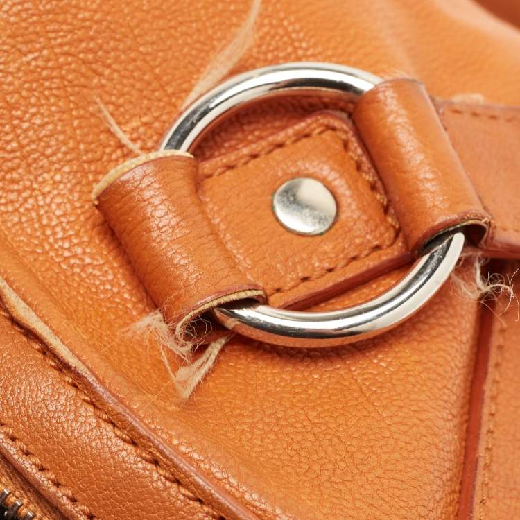 Pre Owned Yves Saint Laurent Brown Leather Large Muse Bag