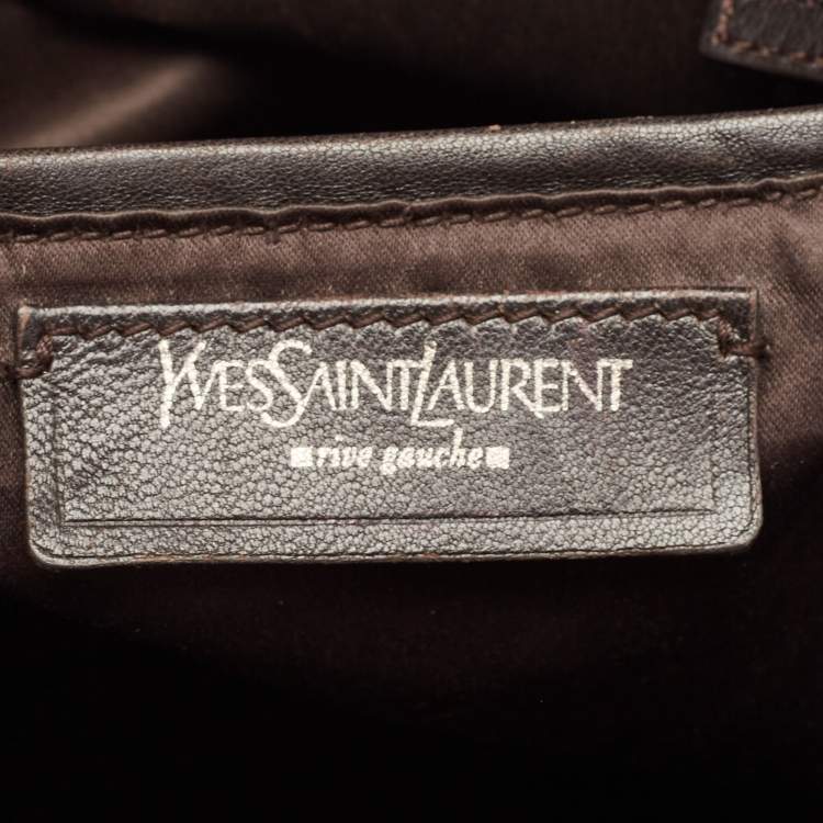 Pre Owned Yves Saint Laurent Brown Leather Large Muse Bag