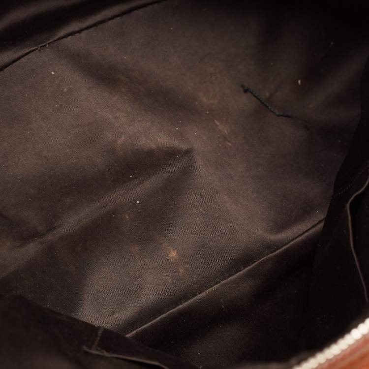 Pre Owned Yves Saint Laurent Brown Leather Large Muse Bag