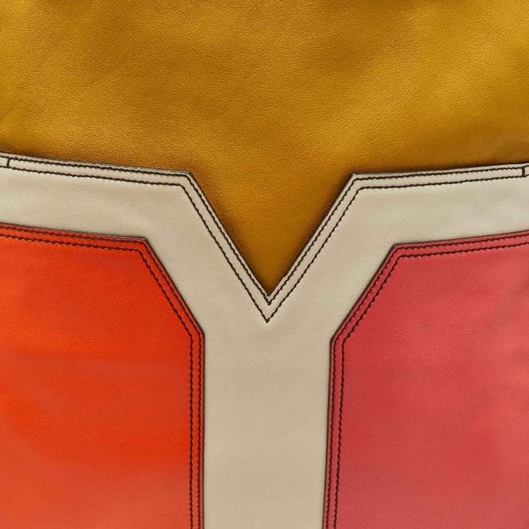 Pre Owned Yves Saint Laurent Multicolor Leather Shopper Tote