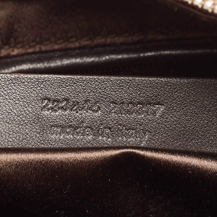 Pre Owned Yves Saint Laurent Beige Leather Vanity Bowler Bag