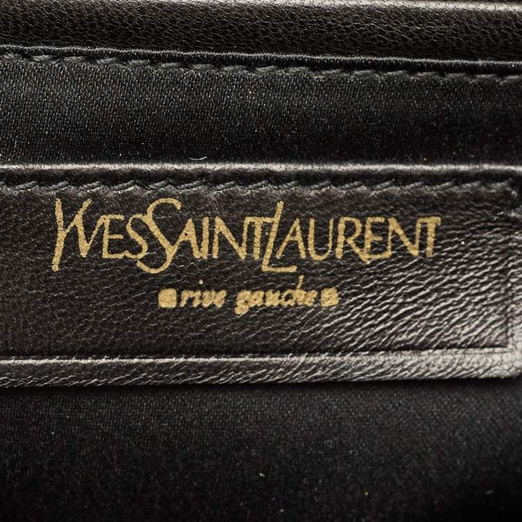 Pre Owned Yves Saint Laurent Black Patent Leather Uptown Satchel