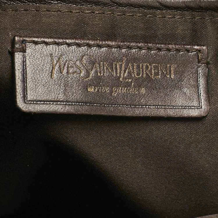 Pre Owned Yves Saint Laurent Off White Leather Muse Satchel
