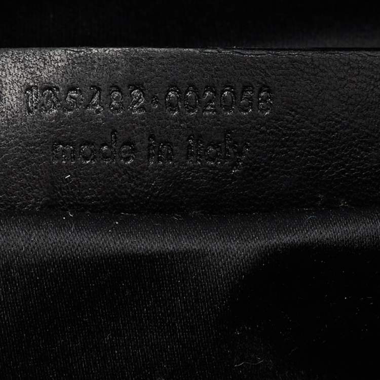 Pre Owned Yves Saint Laurent Black Leather Logo Studded Hobo