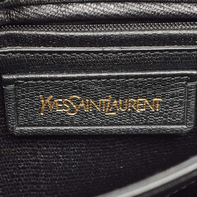 Pre Owned Yves Saint Laurent Black Leather Medium Chyc Flap Bag