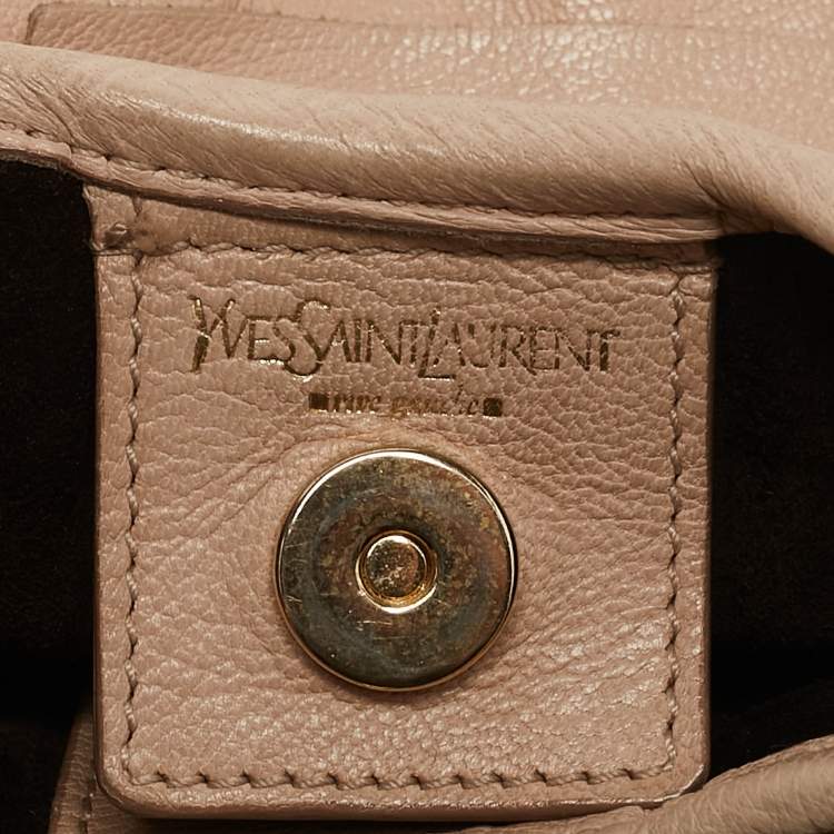 Pre Owned Yves Saint Laurent Blush Pink Leather Small St Tropez Hobo