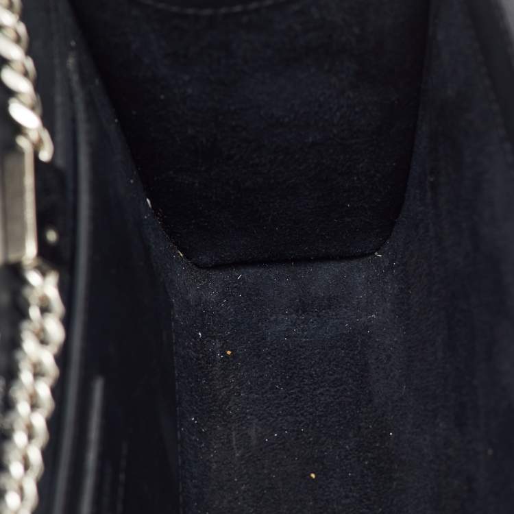 Pre Owned Saint Laurent Black Leather Medium Kate Tassel Chain Shoulder Bag