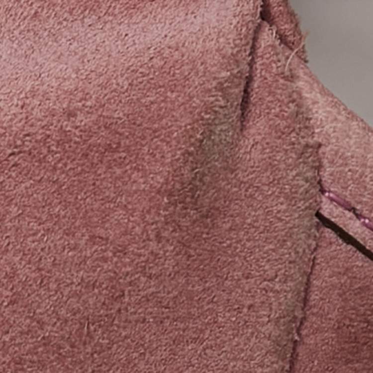 Pre Owned Yves Saint Laurent Pink Suede Small St. Tropez Hobo