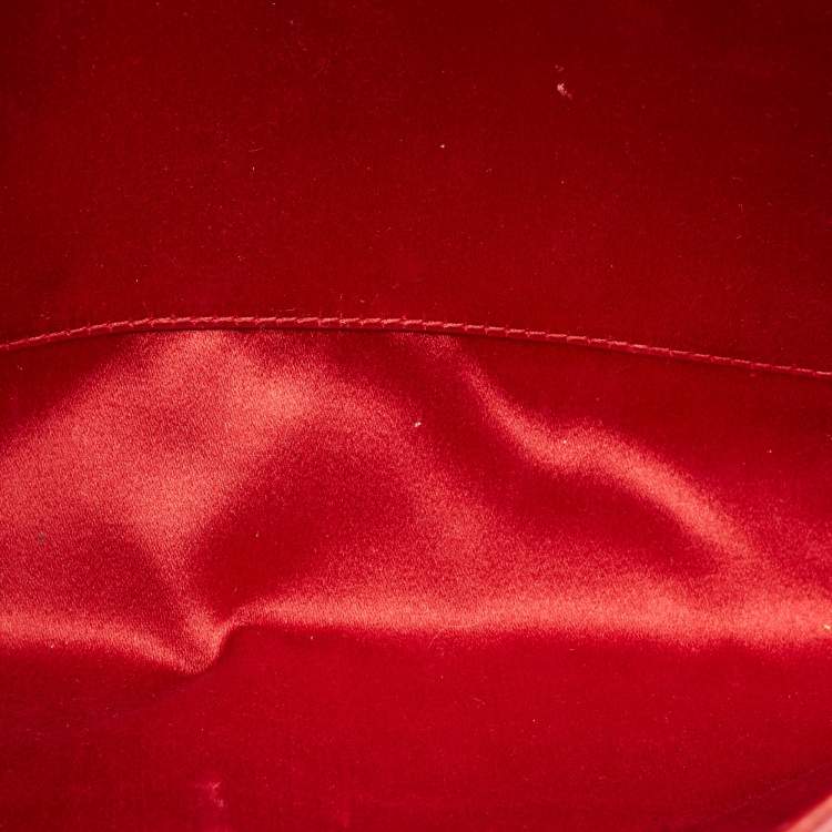 Pre Owned Yves Saint Laurent Red Leather Ligne Y Clutch