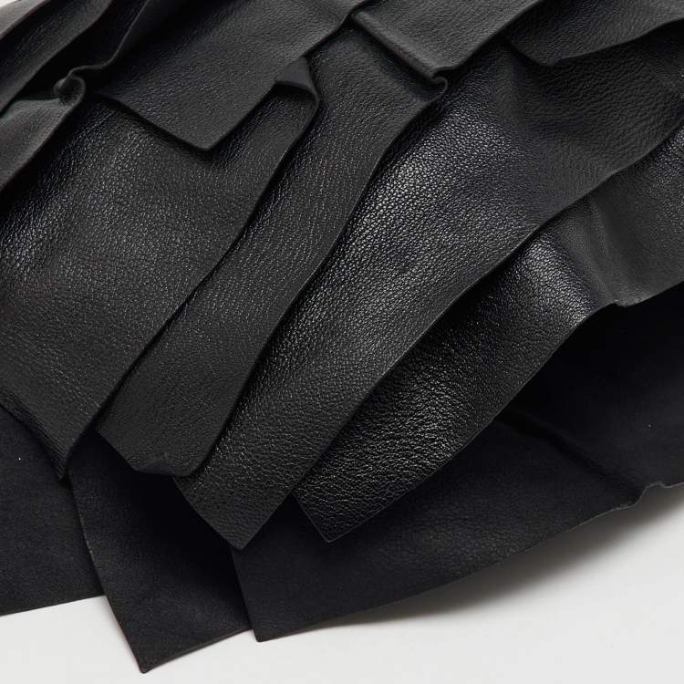 Pre Owned Yves Saint Laurent Black Leather St. Tropez Mombasa Hobo