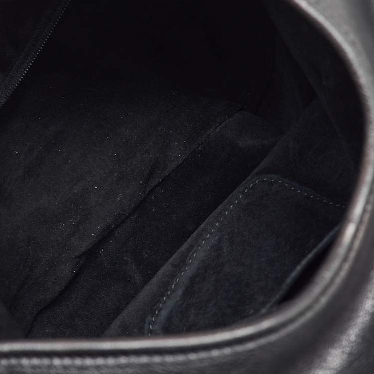 Pre Owned Yves Saint Laurent Black Leather St. Tropez Mombasa Hobo