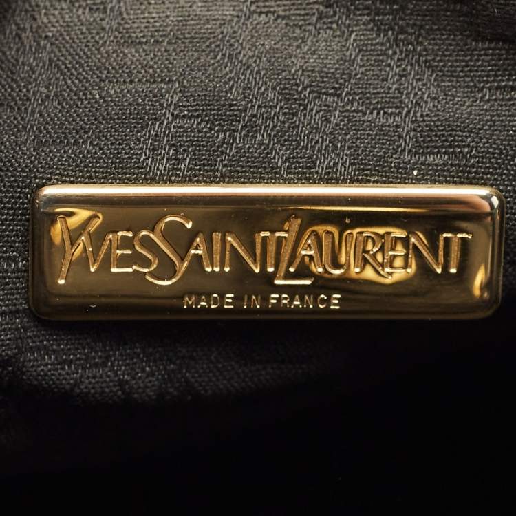 Pre Owned Yves Saint Laurent Black Leather Vintage Bucket Bag