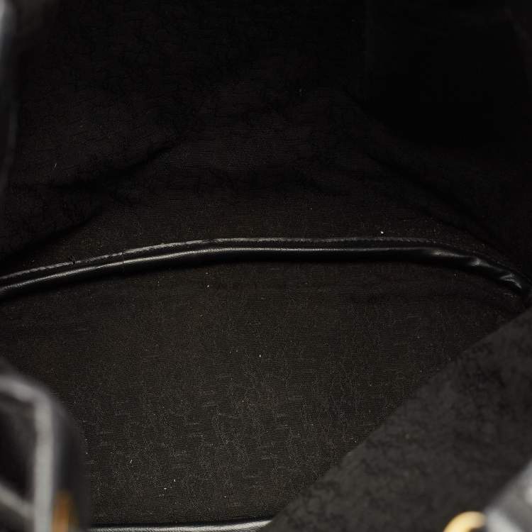 Pre Owned Yves Saint Laurent Black Leather Vintage Bucket Bag