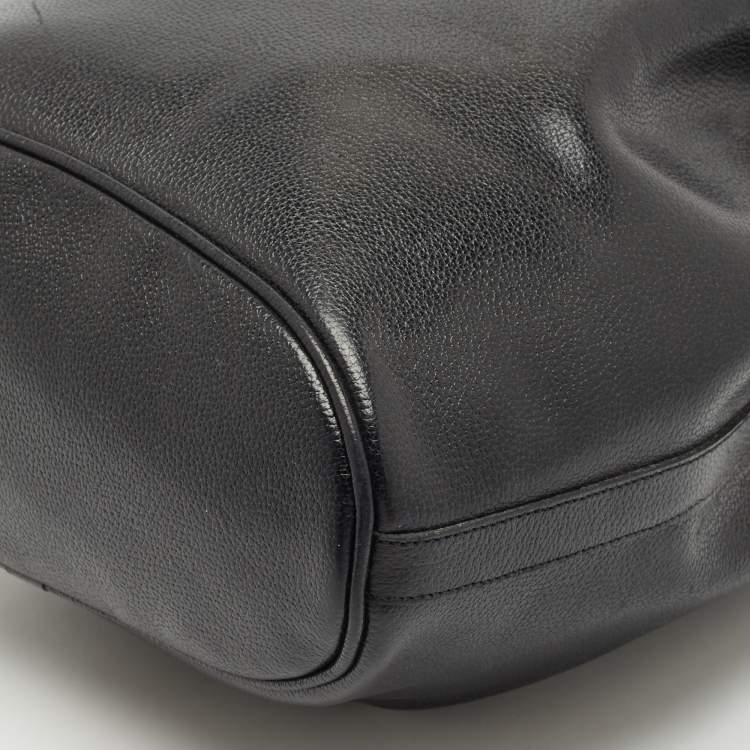 Pre Owned Yves Saint Laurent Black Leather Vintage Bucket Bag