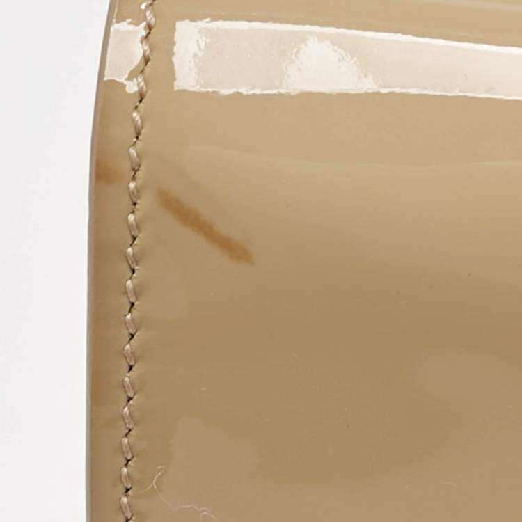Pre Owned Yves Saint Laurent Beige Patent Leather Belle De Jour Clutch
