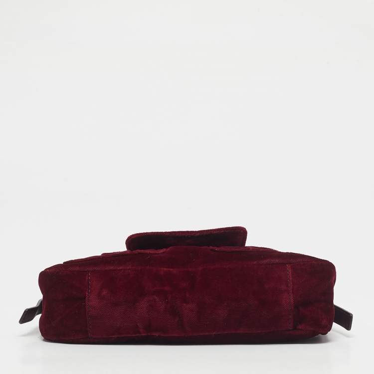 Pre Owned Yves Saint Laurent Velvet Small Parisienne Shoulder Bag