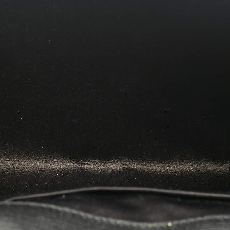 Pre Owned Yves Saint Laurent Black Leather Y-Ligne Clutch
