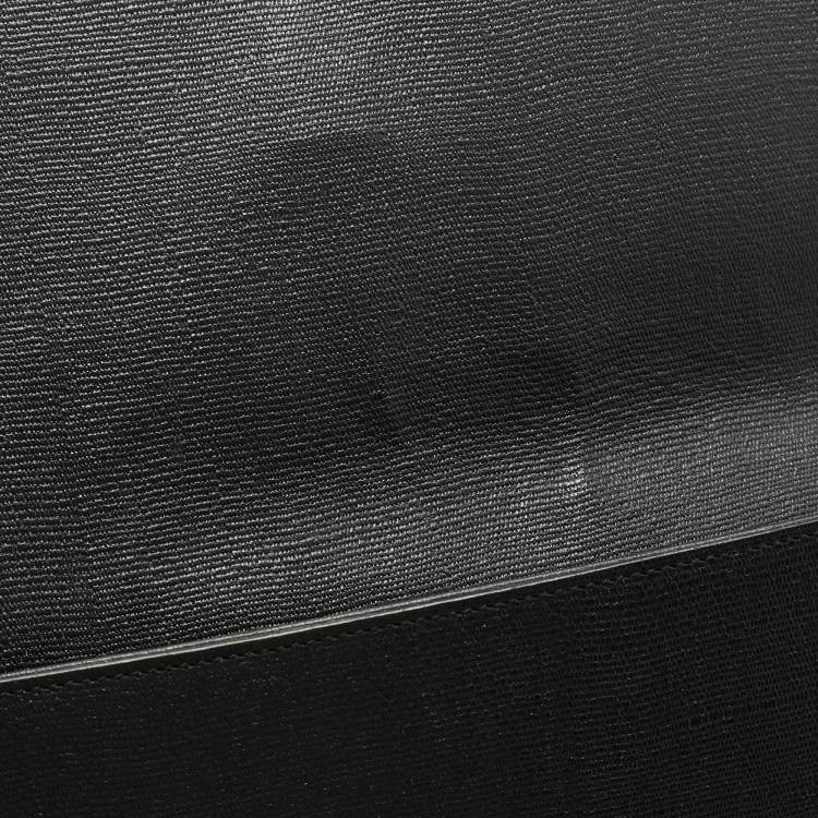 Pre Owned Yves Saint Laurent Black Leather Y-Ligne Clutch