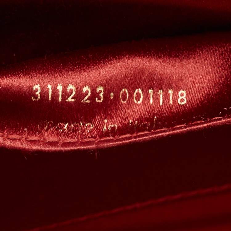 Pre Owned Saint Laurent Red Patent Leather Belle De Jour Flap Clutch