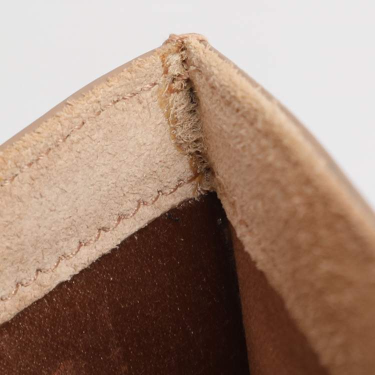 Pre Owned Yves Saint Laurent Beige Patent Leather Belle De Jour Flap Clutch