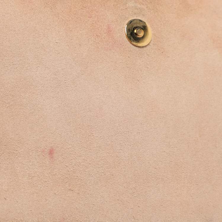 Pre Owned Yves Saint Laurent Beige Patent Leather Belle De Jour Flap Clutch