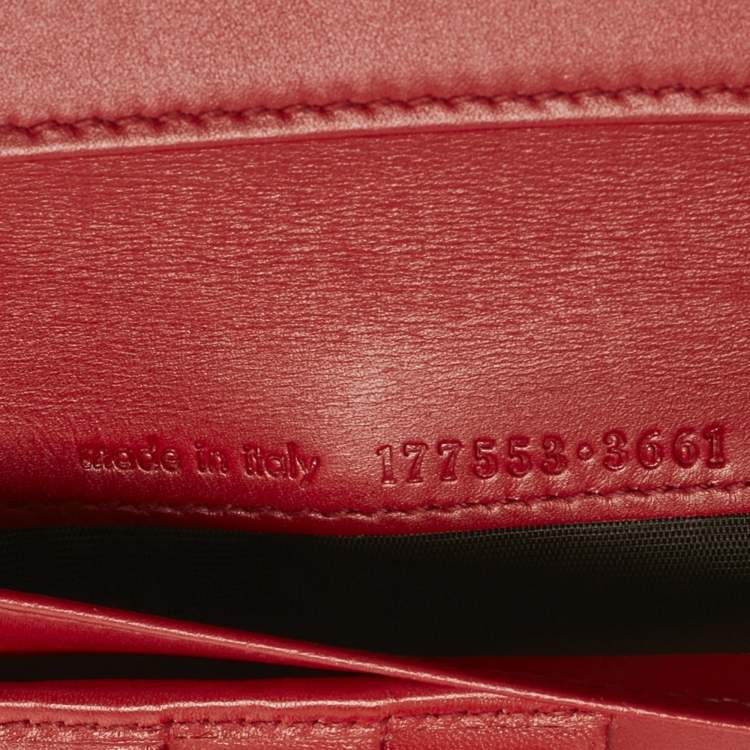 Pre Owned Yves Saint Laurent Red Patent Leather Belle De Jour Continental Wallet