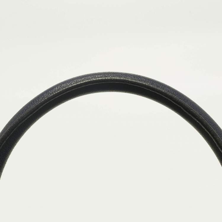 Pre Owned Yves Saint Laurent Navy Blue Leather Large Cabas Chyc Tote