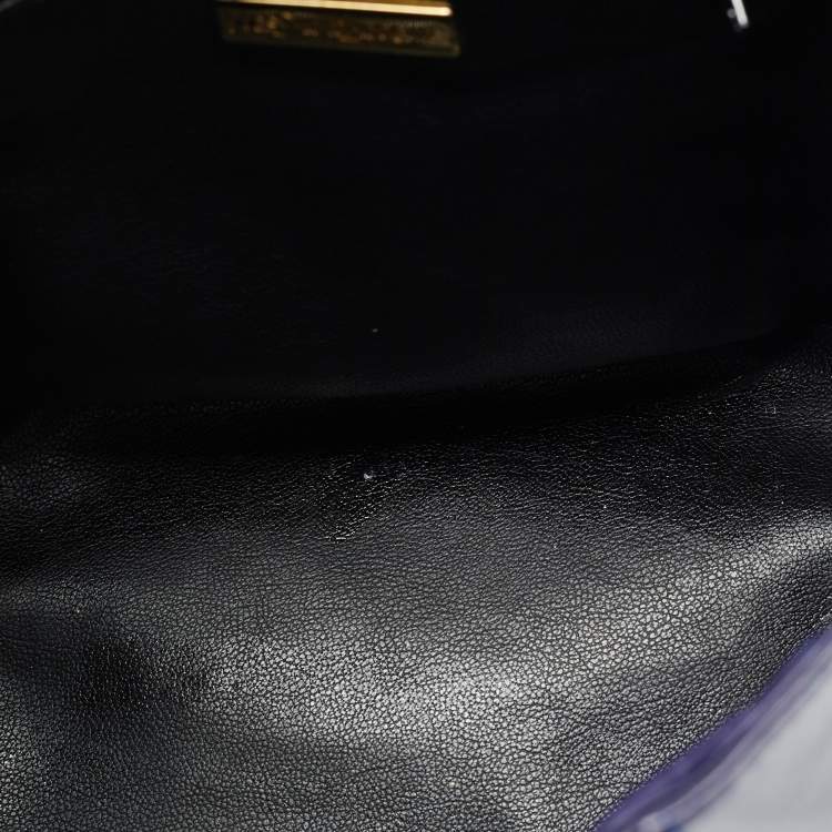 Pre Owned حقيبة باكت إيف سان لوران فينتاج جلد بنفسجي بحبل