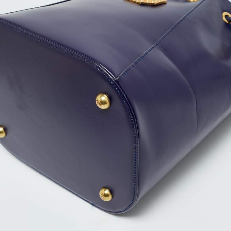 Pre Owned حقيبة باكت إيف سان لوران فينتاج جلد بنفسجي بحبل