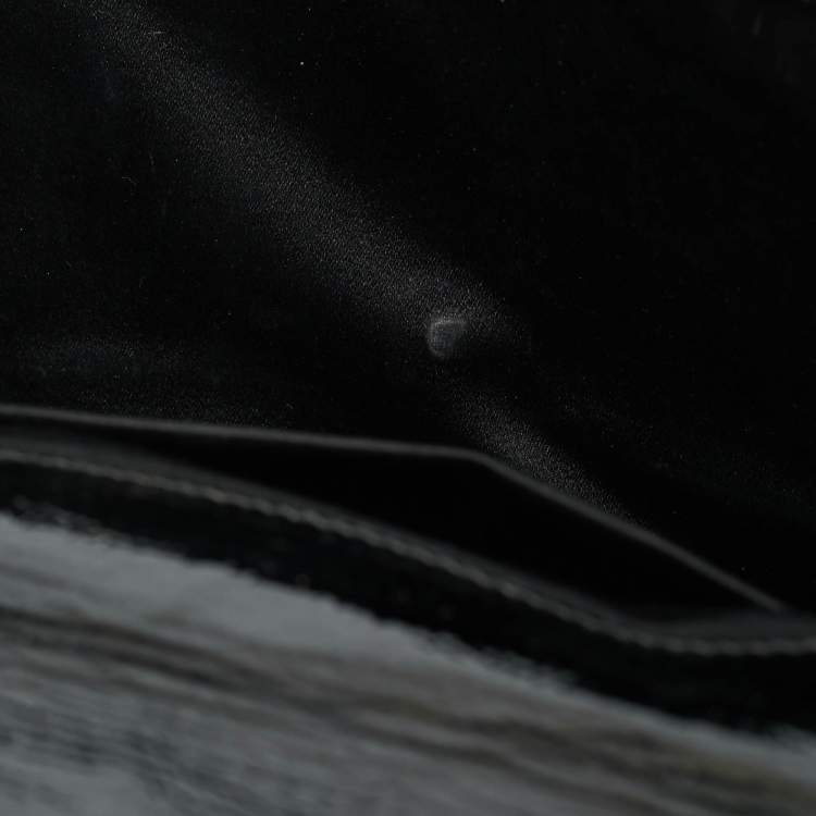 Pre Owned Yves Saint Laurent Belle De Jour Black Patent Leather Clutch