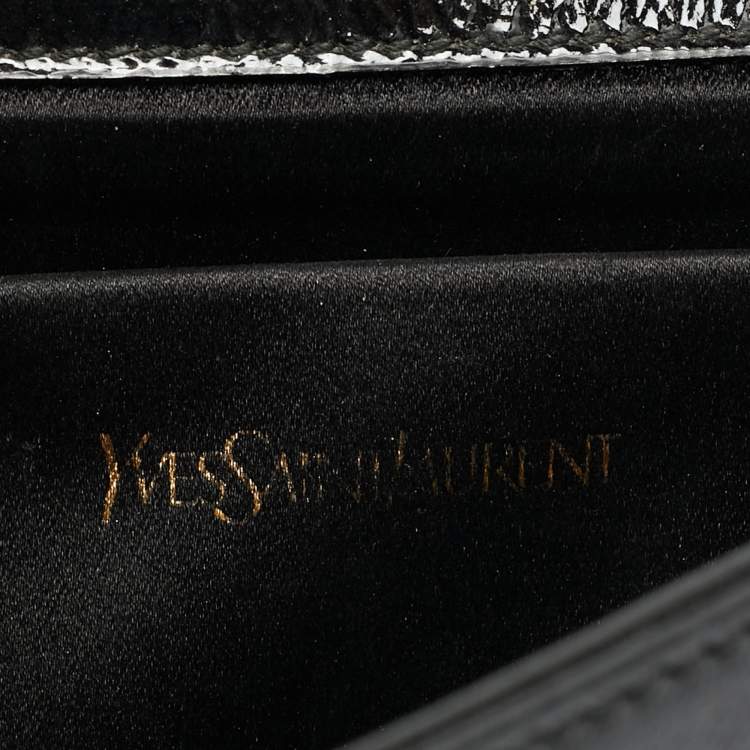 Pre Owned Yves Saint Laurent Belle De Jour Black Patent Leather Clutch